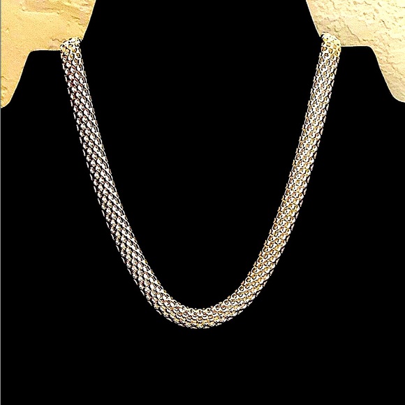 Italy Jewelry - $148 Italian Woven Designer Estate Chain Sterling 20.3 Grams 925 ITALY KA 1772